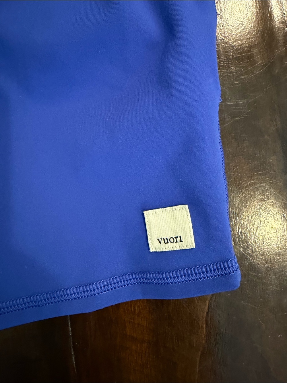Vuori Royal Blue Cropped Bra Tank Top View 2